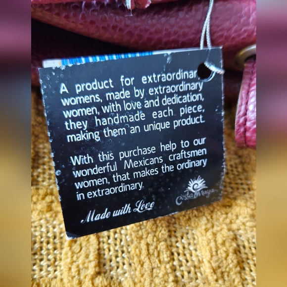 NWT-Costa Maya Burgundy Floral Embroidered Backpack - Picture 11 of 11